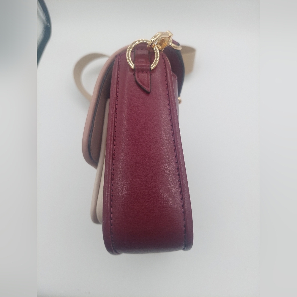 Michael Kors Bradshaw Boxy Flap Crossbody In Berry Retail $368 - Picture 3 of 12